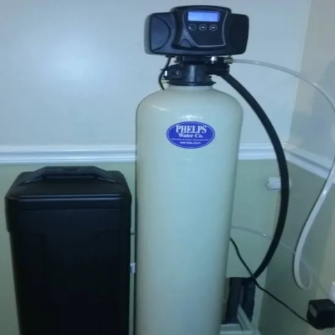 Professional multi-stage residential water filtration and softening system network engineered and installed by Phelps Water Company