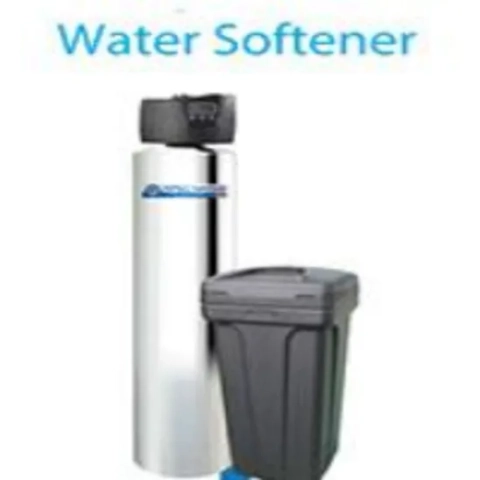 Phillips Water Softener system featuring a tall stainless steel resin tank and brine tank assembly