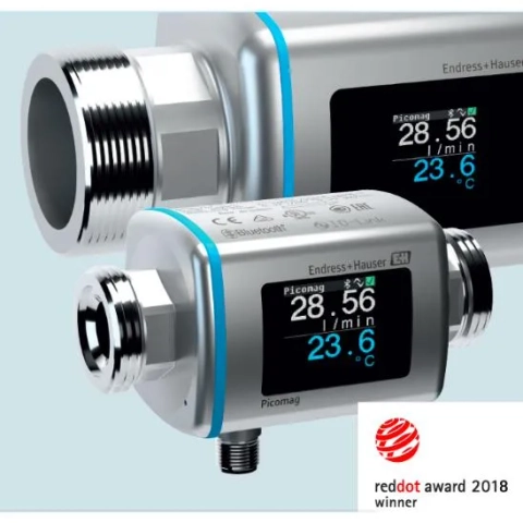 DwyerOmega Picomag Flow Meter for water-based liquids; maintenance-free sensor with easy Bluetooth setup feature. (Character Count: 119)