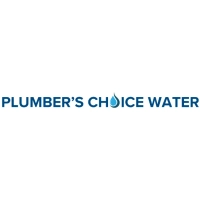 Logo for Plumber's Choice Water, a supplier of water treatment equipment and softeners.