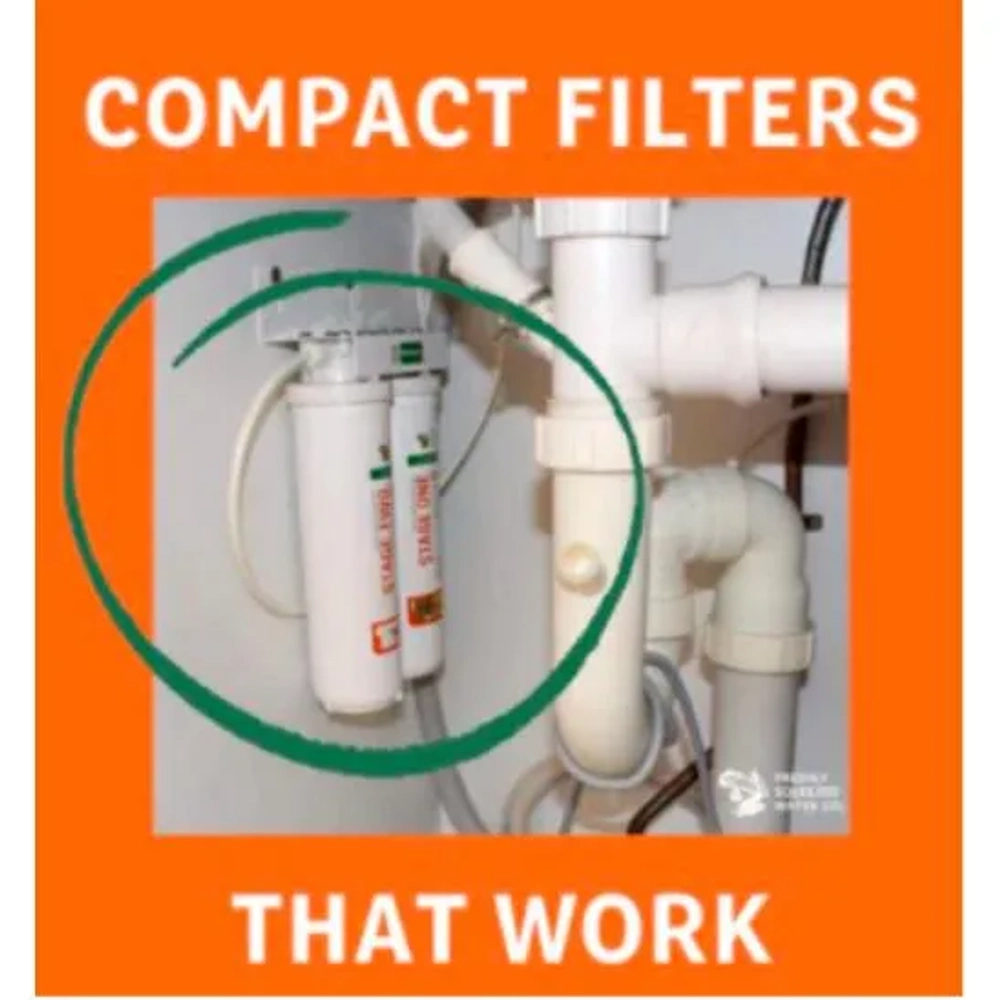 Premium SnapSeal Slimline Twin water filter by Freshly Squeezed Water QLD for homes.