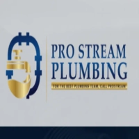 High-contrast navy blue and gold corporate emblem for a regional mechanical utility contractor, representing professional water heater replacement, sewer camera inspections, leak detection fixes, and local plumbing services