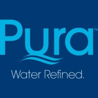 Pura Water Softeners logo, Indianapolis IN, offering UV disinfection and water softening systems.
