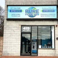 Pure Home H2O storefront on Long Island, NY, specializing in residential and commercial water treatment systems.