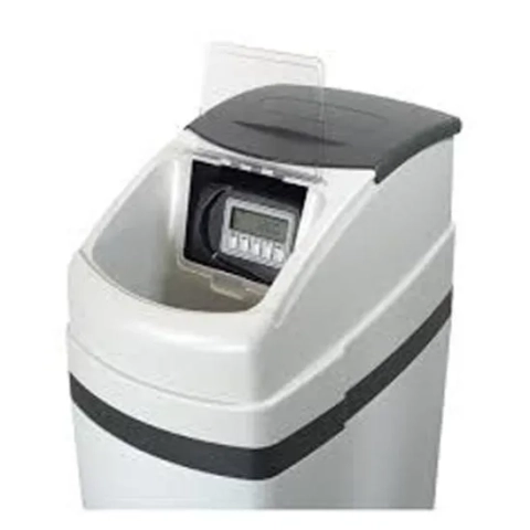Pure Aqua cabinet type water softener system with dark grey front panel and a digital control valve
