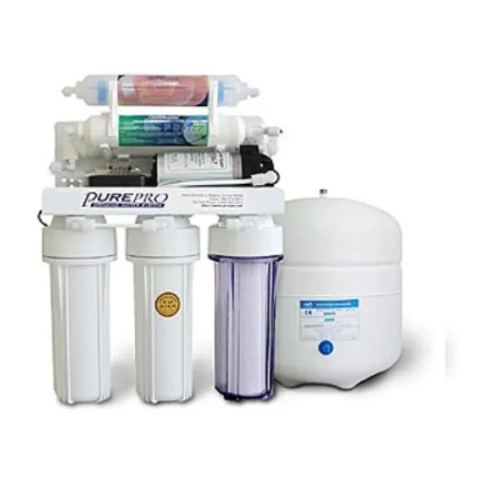 PurePro EC106R RO water filtration unit featuring 6-stage purification system with sediment and carbon filters