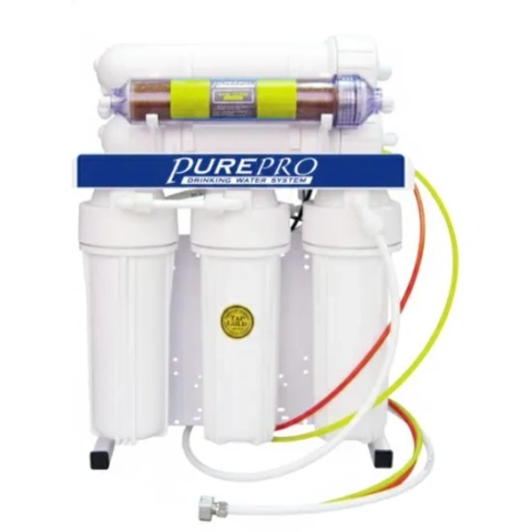 PurePro AWX400 Reverse Osmosis Drinking Water System with multi-stage filters and alkaline post-filter.