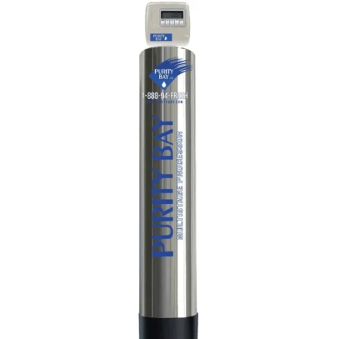Purity Bay signature 10-stage water processor providing comprehensive filtration and salt-free conditioning