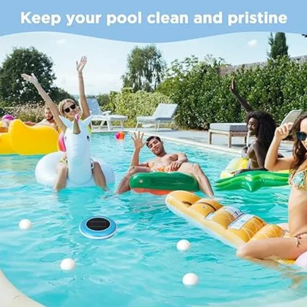 Qualirey Solar Pool Ionizer Floating Cleaner