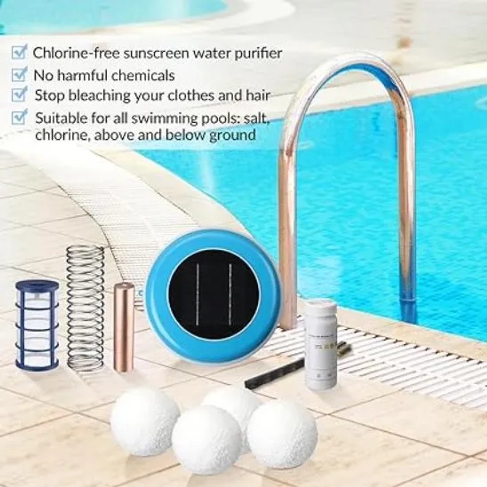 Qualirey Solar Pool Ionizer Floating Cleaner