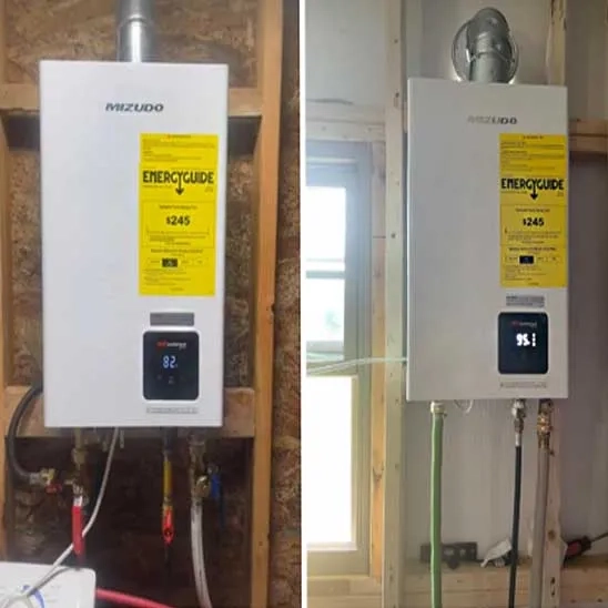 MIZUDO Natural Gas Tankless Water Heater is easily installed and has a great performance.