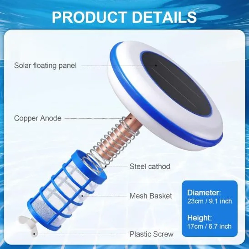 REALYOU 35000 Gallons Solar Pool Ionizer