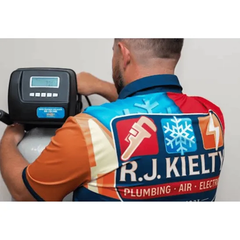 RJ Kielty Plumbing professional water softener installation to prevent scale buildup in Florida plumbing systems