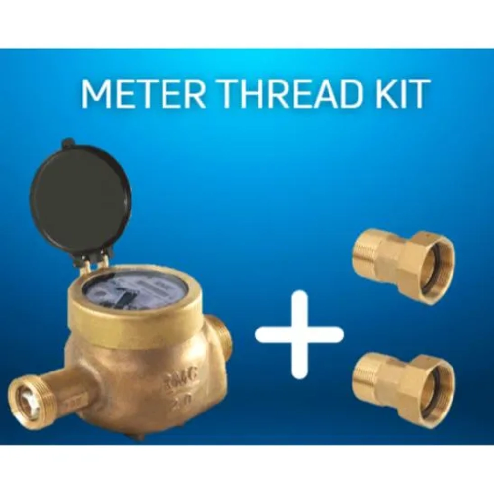 RMC Multi-jet water meter: NMI approved and Watermarked for 20mm/25mm billing use (horizontal install only). (Character Count: 115)