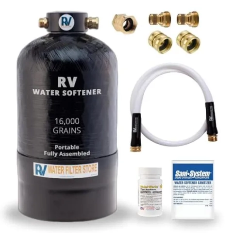 RV Water Filter Store 16000 Grain Portable RV Water Softener