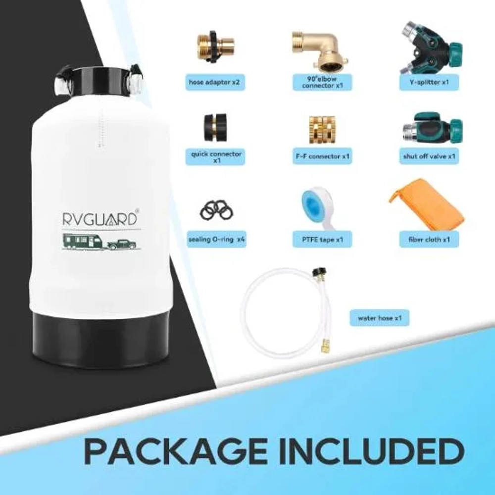 RVGUARD 16000 Grains Portable RV Water Softener