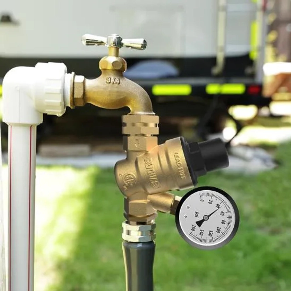 RVGUARD RV Water Pressure Regulator Valve with Adjustable Handle
