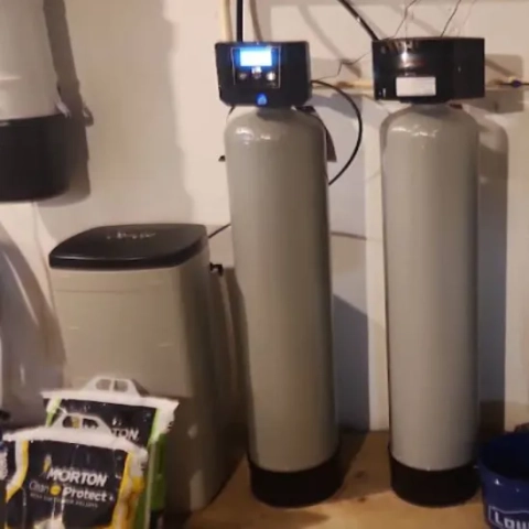 Advanced metered control valves on a premium home water softening system from Northern Maryland Water Specialists