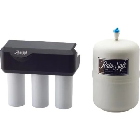 RainSoft Ultrefiner Elite water system featuring a storage tank and three high-performance filters.