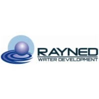 Rayned Water Development logo for commercial and residential water filtration systems in Abu Dhabi.