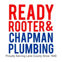 Ready Rooter & Chapman Plumbing logo serving Lane County since 1948, specializing in drain and sewer services.