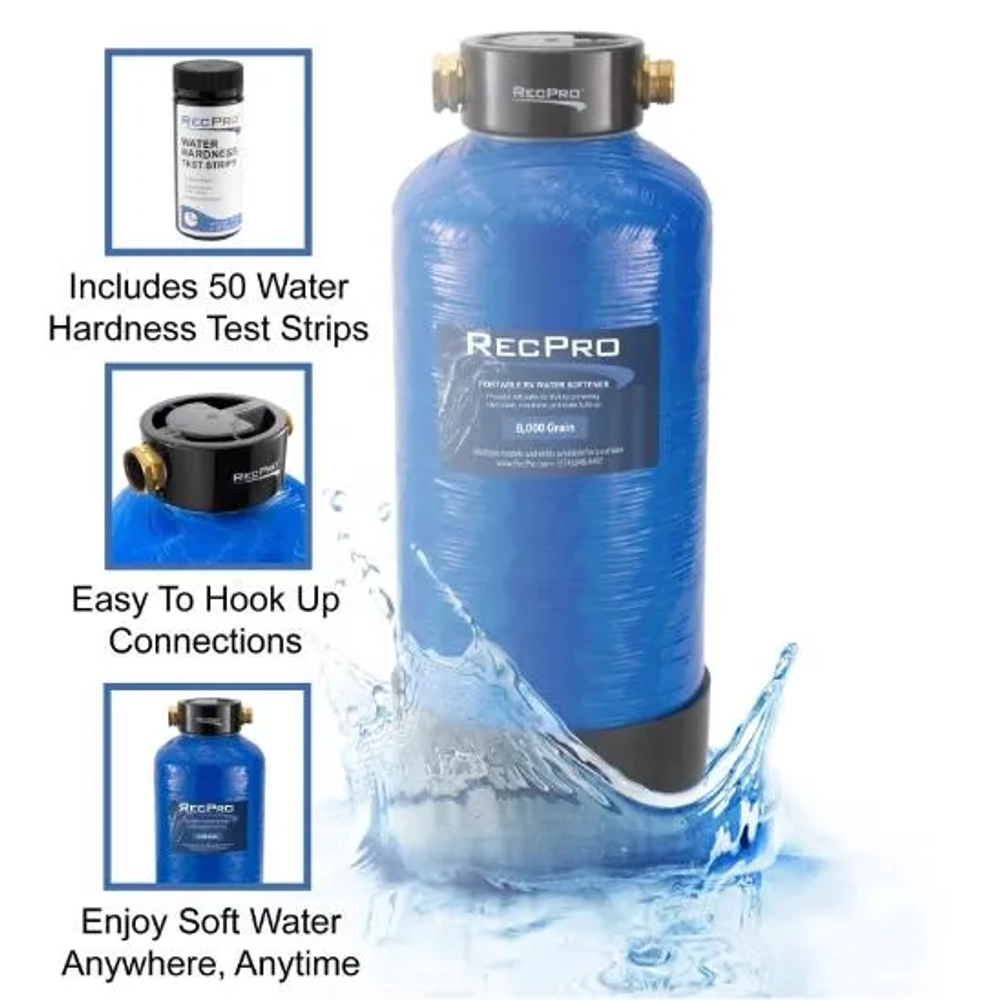 RecPro 8000 Grain Portable RV Water Softener