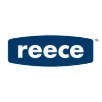 Reece Plumbing corporate brand logo showing white lettering on blue background