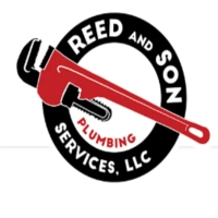 Professional trade brand mark for Reed and Son Services LLC, highlighting family-owned residential plumbing repairs, emergency drain cleaning, water line installations, and leak detection services