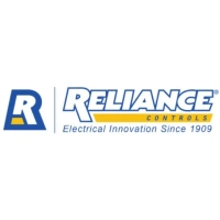 Reliance Controls company logo featuring blue and yellow electrical innovation branding