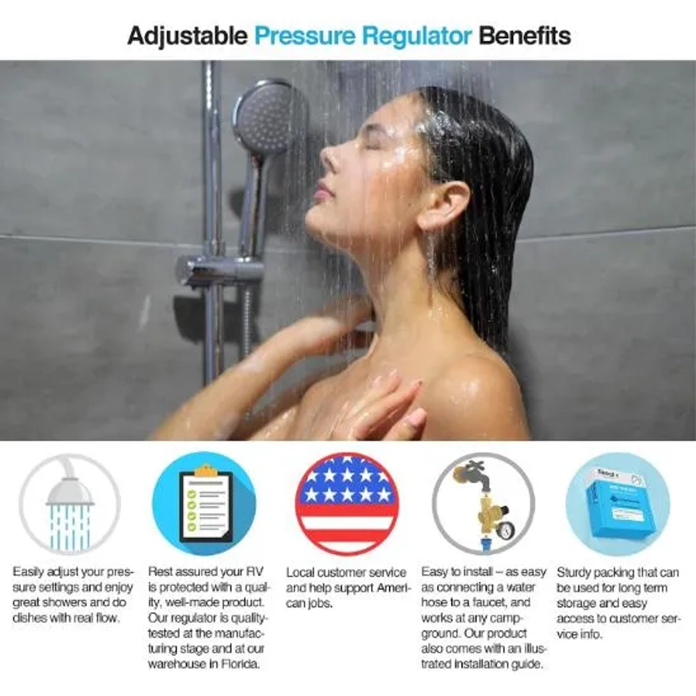 Renator RV Water Pressure Regulator for RV Camper