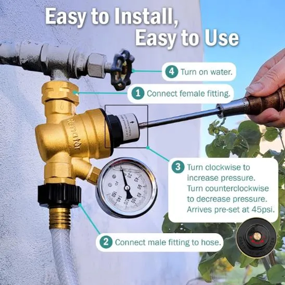 Renator RV Water Pressure Regulator for RV Camper