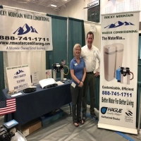 Rocky Mountain Water Conditioning booth featuring Hague WaterMax softening systems.