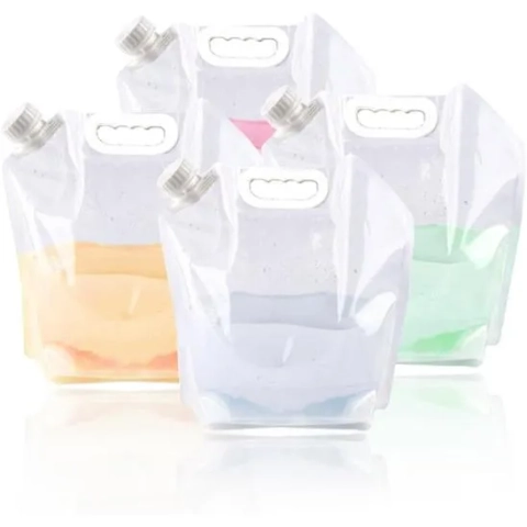 SUPANT Collapsible Emergency Water Jug Container Bag (5L-4 packs)