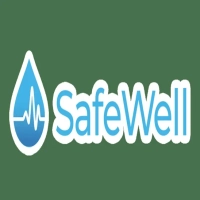 SafeWell logo for water quality testing, well safety, and filtration services for clean water.