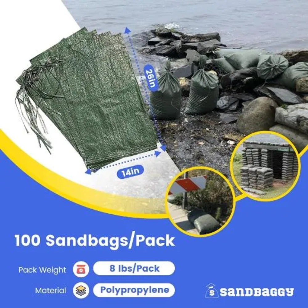 Sandbaggy Heavy Duty Empty Sandbags For Flooding-14" X 26"