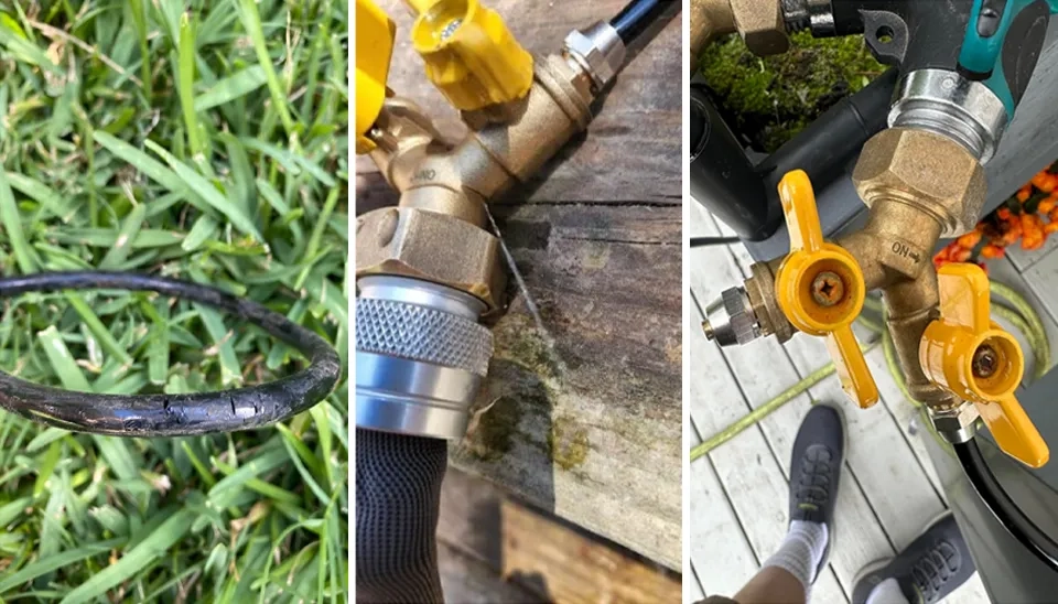 Screws in the HIRALIY Drip Irrigation Kit started to rust and water leaks from it.