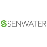 Green and gray Senwater logo for the water treatment company based in Cleveland, Ohio.