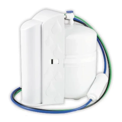 Simple Water Maker 6, 5-stage reverse osmosis system with carbon filters and storage tank.