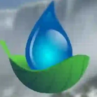 Southtech Water logo featuring a glowing blue water droplet resting on a vibrant green leaf, symbolizing natural purity and eco-friendly water treatment