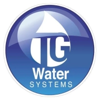 TG Water Systems company logo in blue and white color