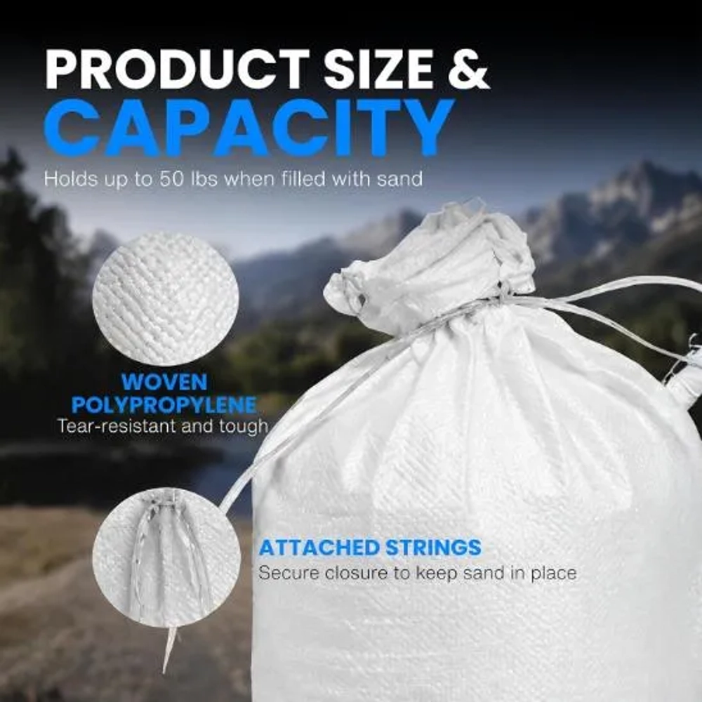 Tapix Sand Bags with Ties-14" x 26"