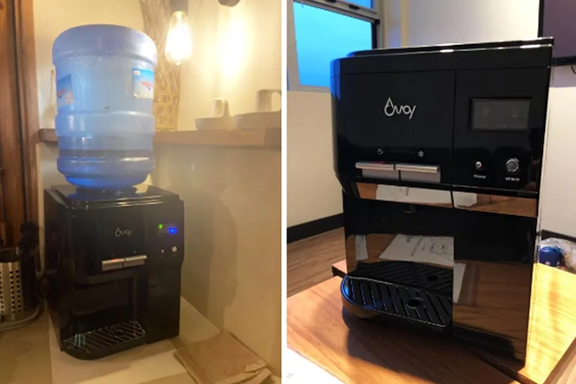 Two Amay Countertop Water Cooler Dispensers working well and cooling the water.