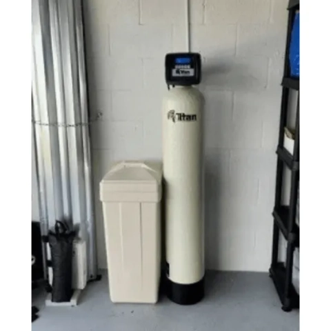 Titan Water Solutions single-tank water softener with a high-efficiency digital control valve