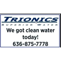 Trionics Superior Water sign, serving the St. Louis area with custom water softener solutions.