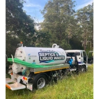 State-of-the-art 8000L truck used by Tweed Valley Septics for liquid waste removal in Tweed Valley.