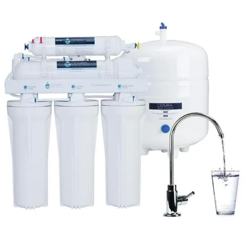 Olympia Water Systems 5-stage RO water filter unit with white pressure storage tank by UAE Water Filters