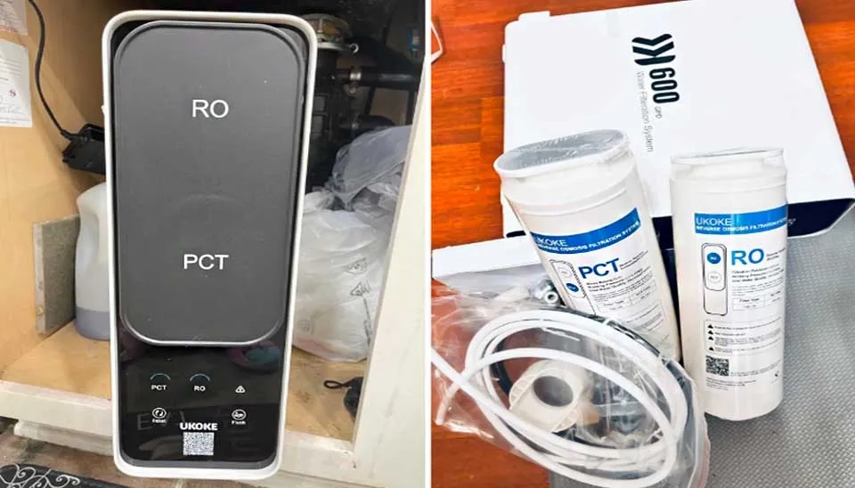 all the needed parts for installation of the Ukoke 8-Stage Reverse Osmosis Water Filter System are included in the box.
