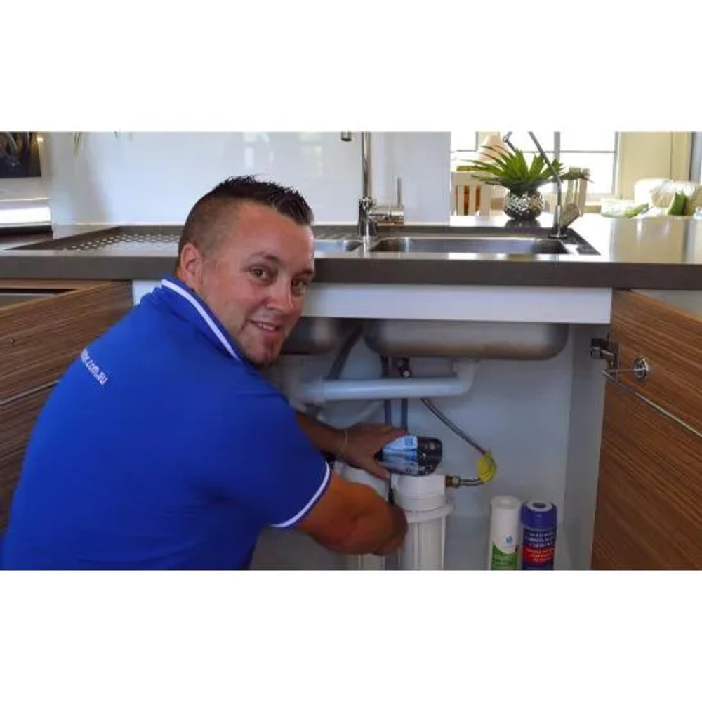 Pristine Water Systems twin undersink kit removing sediment, taste, and odor for home drinking water