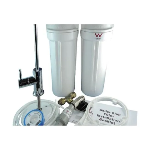 Pristine Water Systems twin undersink kit removing sediment, taste, and odor for home drinking water