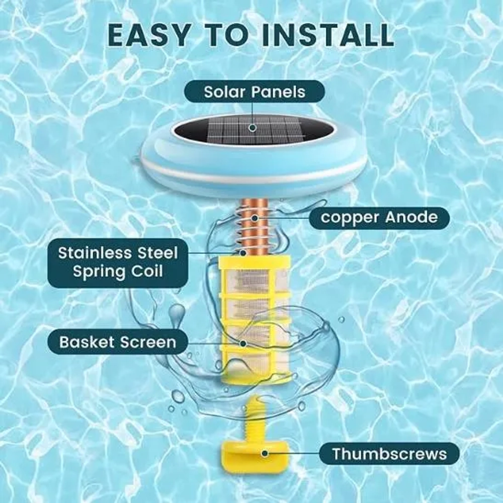 VOKPIT 65000 Gallons Solar Pool Ionizer
